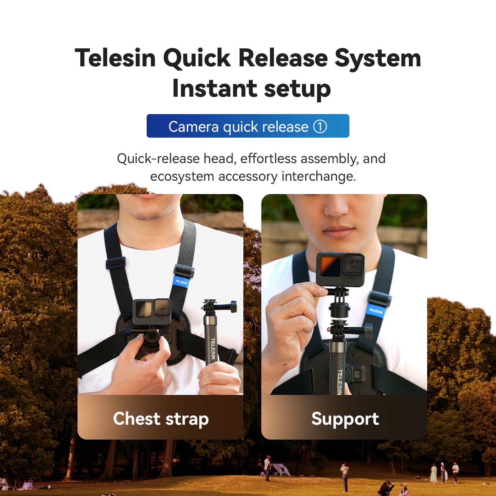 TELESIN Quick-release Vest Chest Strap
