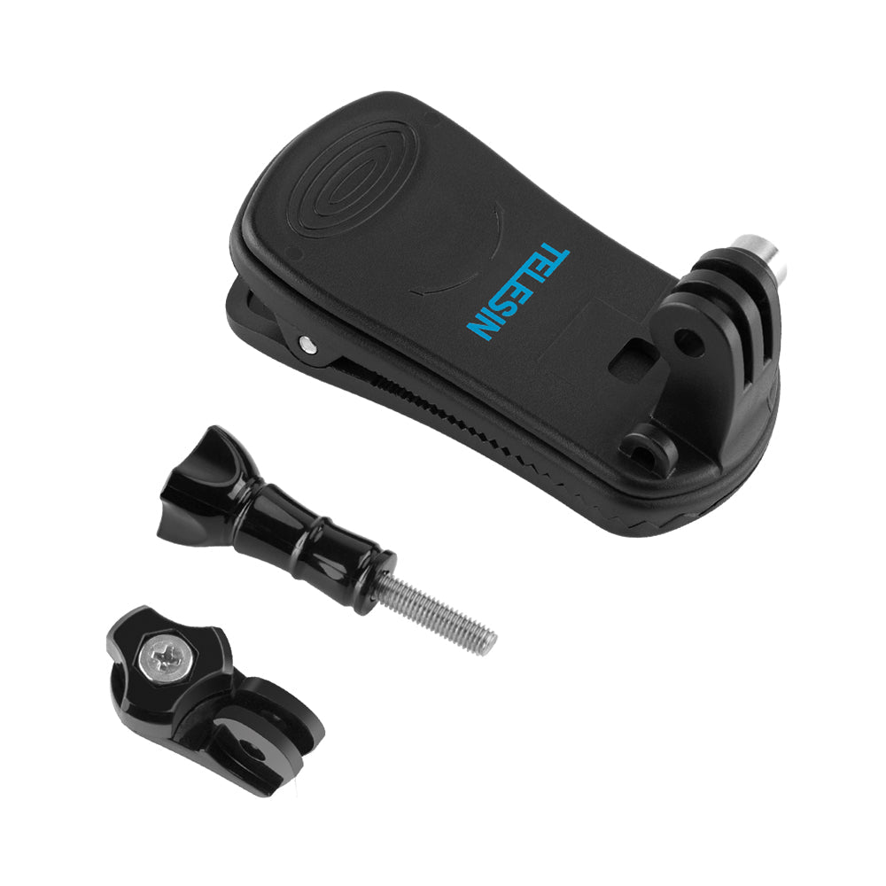 Clip Rotante 360° Per Action Cam - Montaggio Per Zaino, Cappello, Cintura - Foto 7