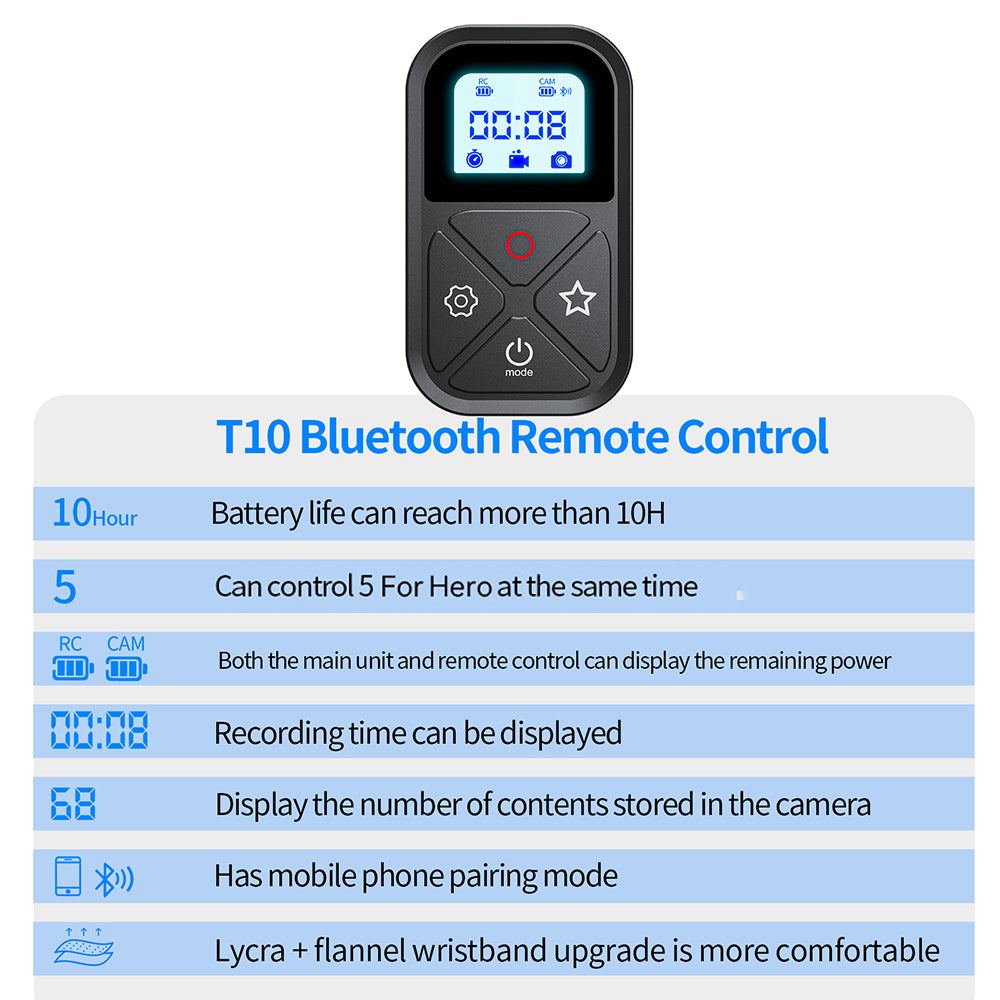 TELESIN T10 Smart Wireless Remote Control for GoPro 11/10/9/8/Max