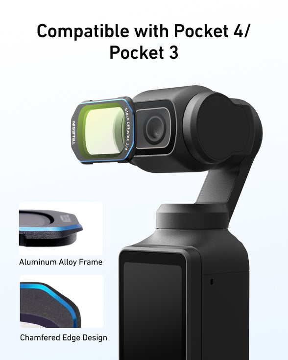 Telesin Pocket 4/3 Filter Kit (1/4 Black Mist +LPF+Wide-angle Lens)