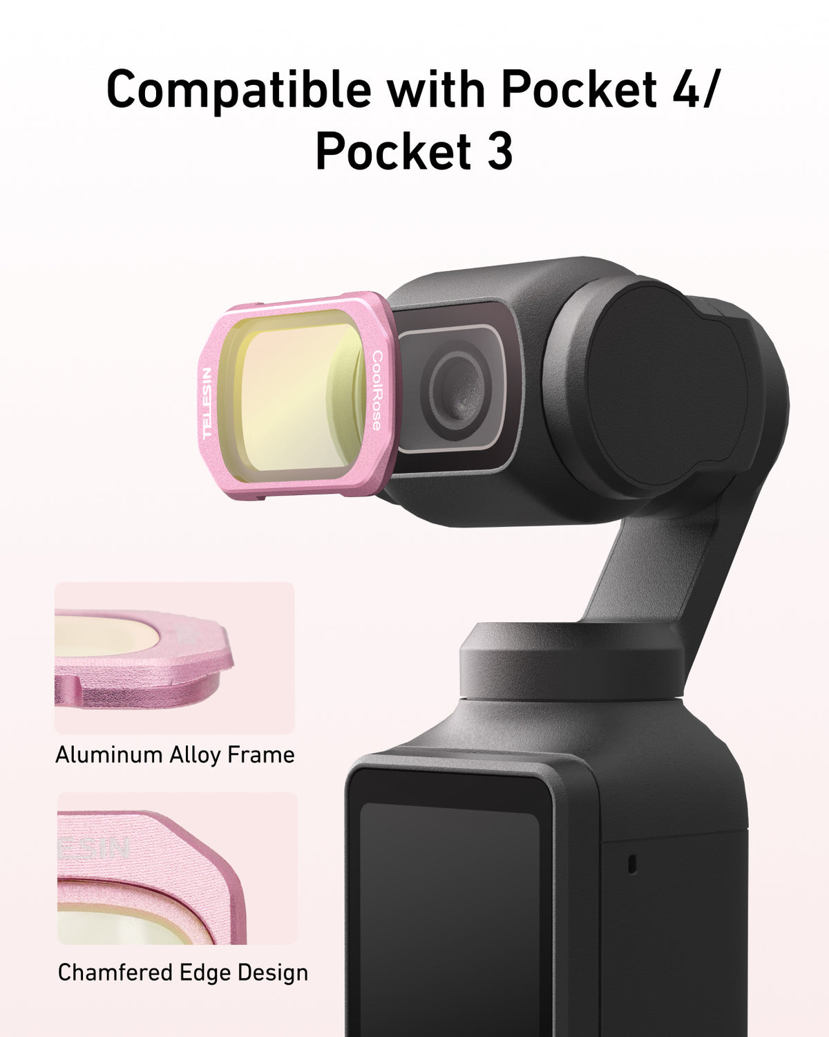 Telesin Pocket 4/3 Filter Kit (VND+ 1/4 Black Mist+Cool Rose+CPL)