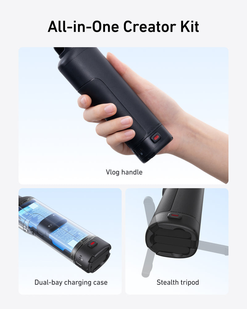 Telesin Action Handheld Charging Case for Action 6/5Pro/Osmo 360