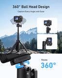 Telesin Mini Selfie Stick with Dual-Direction Magnetic Quick Release