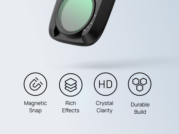 Telesin VND 2-32 Adjustable ND Filter for DJI Osmo Pocket 4P (Black)