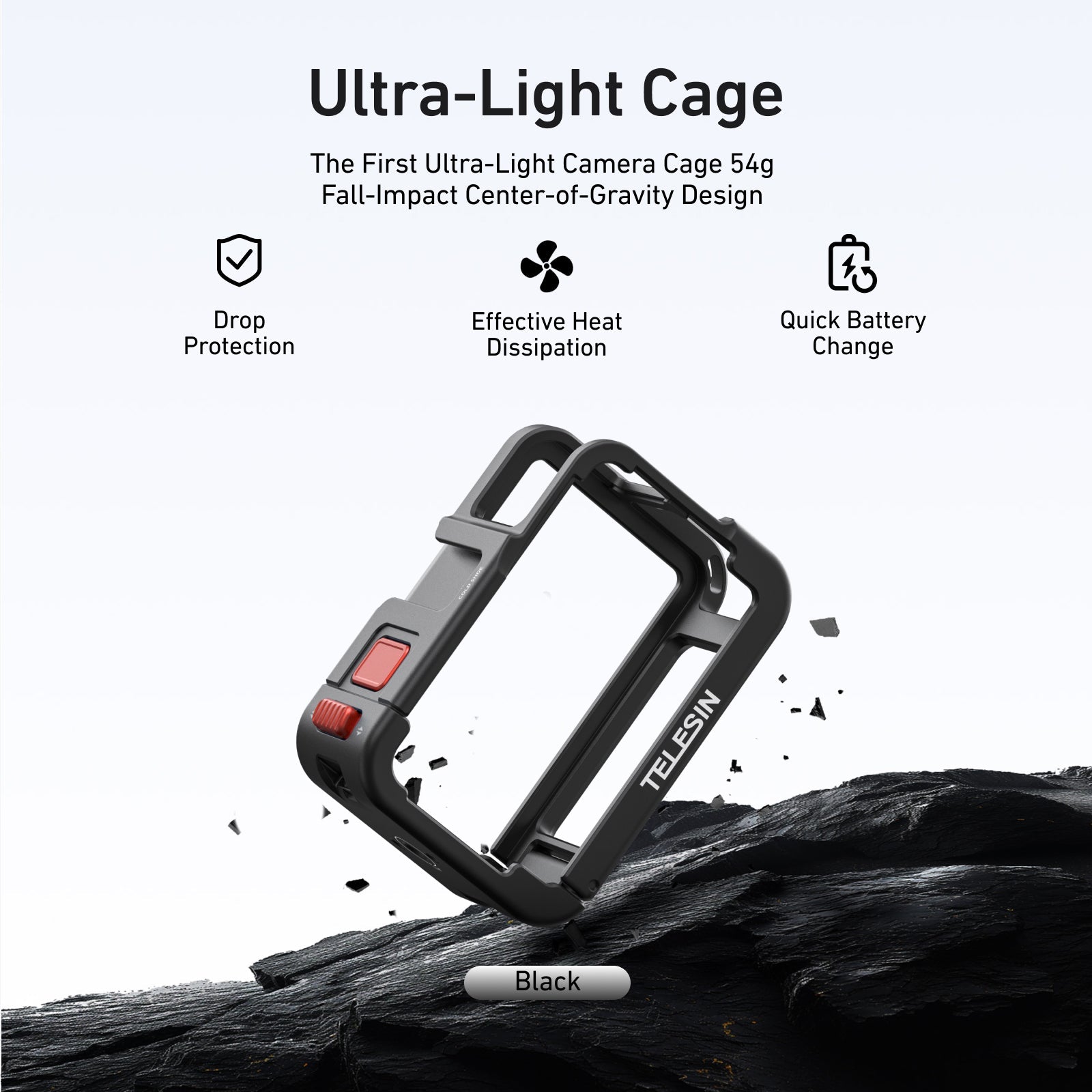 TELESIN Ultra-Light Cage For Action 5/4/3 Series telesinstore