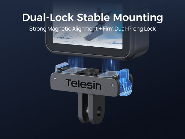 Telesin Dual-Direction Magnetic Quick-Release Base for DJI Osmo Action 6