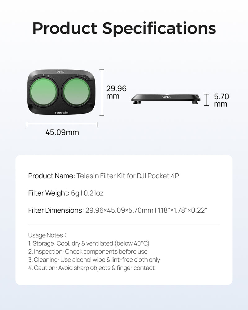 Telesin VND Filter for Pocket 4P