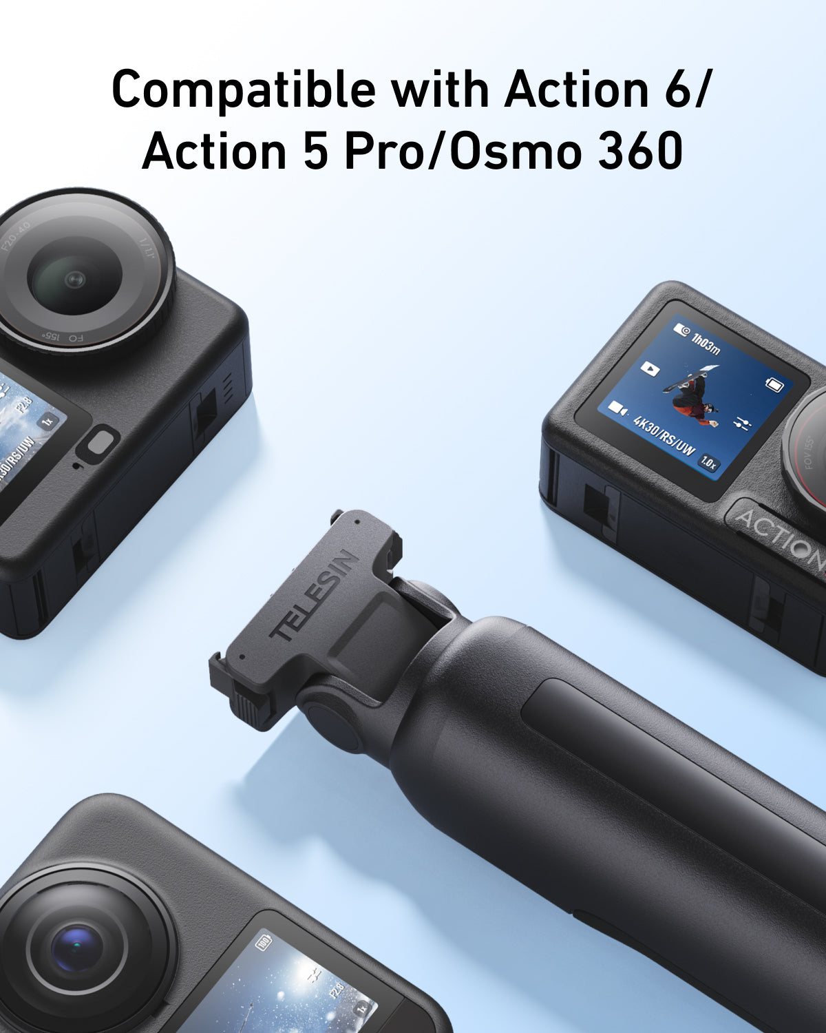 Telesin Handheld Charging Case for Action 6 /Action 5 Pro /Osmo 360