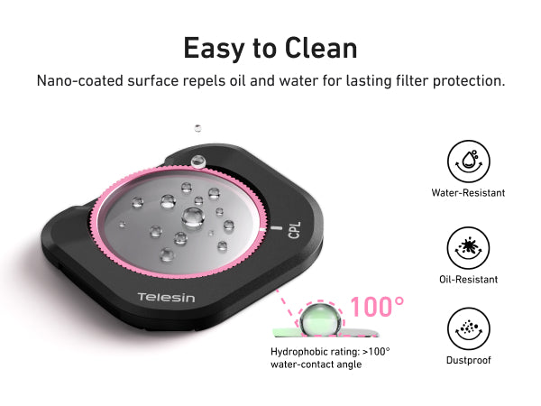 Telesin Luna Pro Filter Kit CPL| VND | Black Diffusion 1/4