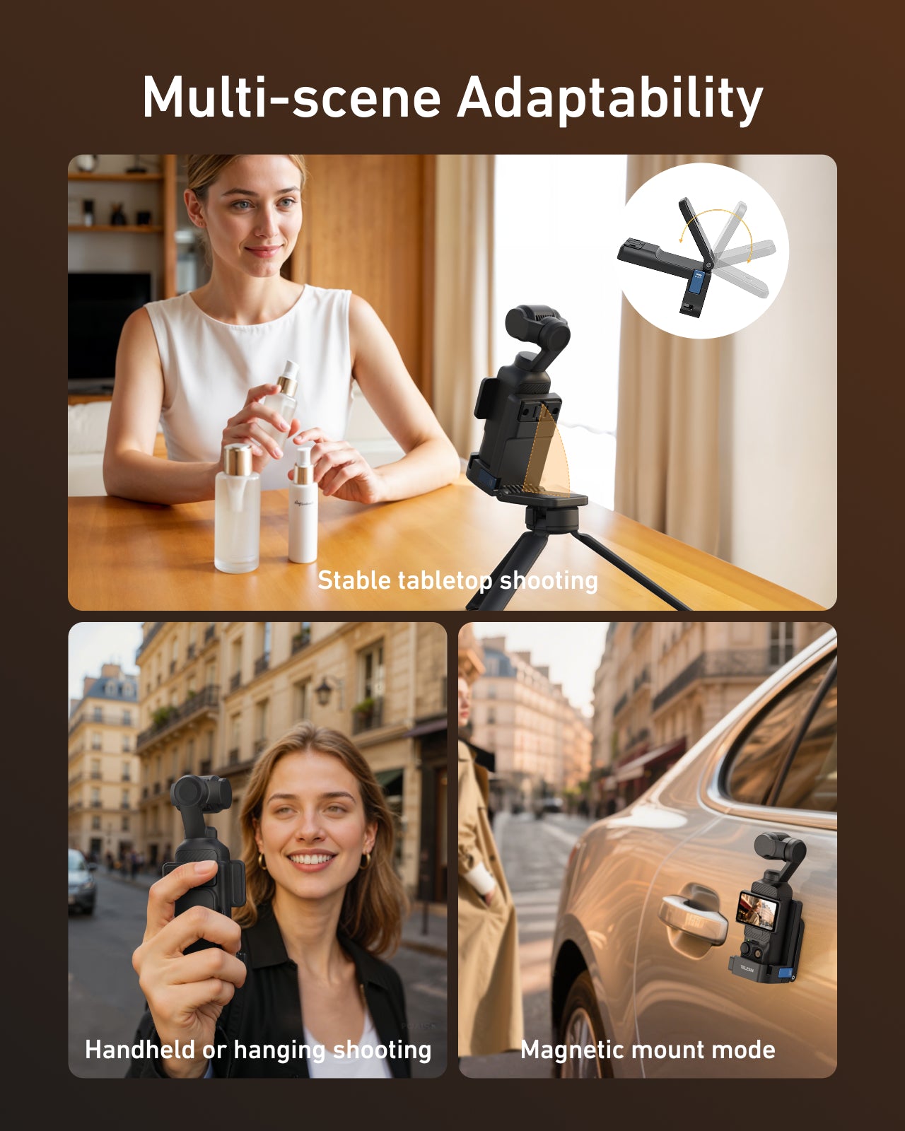 Telesin Magnetic Mount Stand for Osmo Pocket 4/3