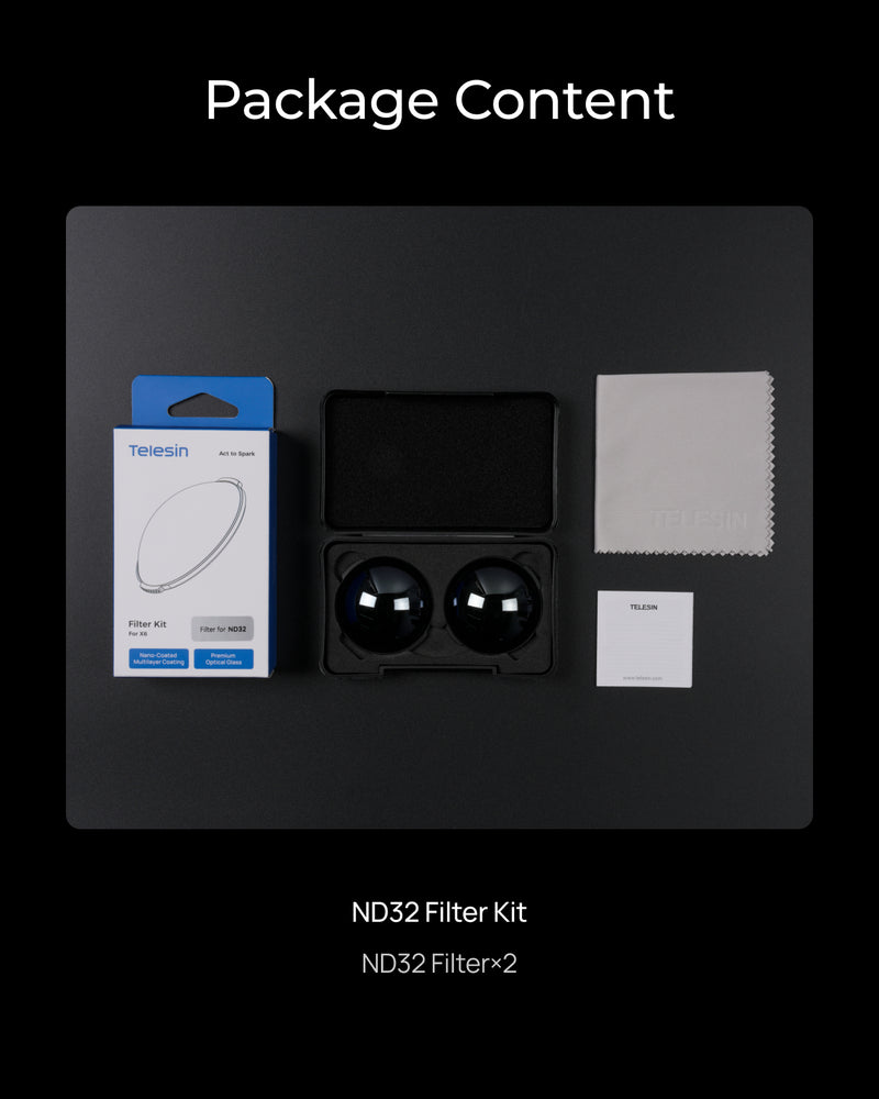 Telesin ND32 Filter Kit for Insta360 X6 (2-Pack)