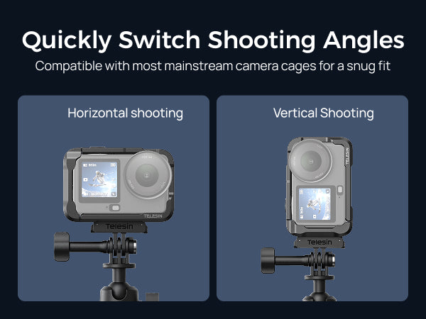 Telesin Dual-Direction Magnetic Quick-Release Base for DJI Osmo Action 6