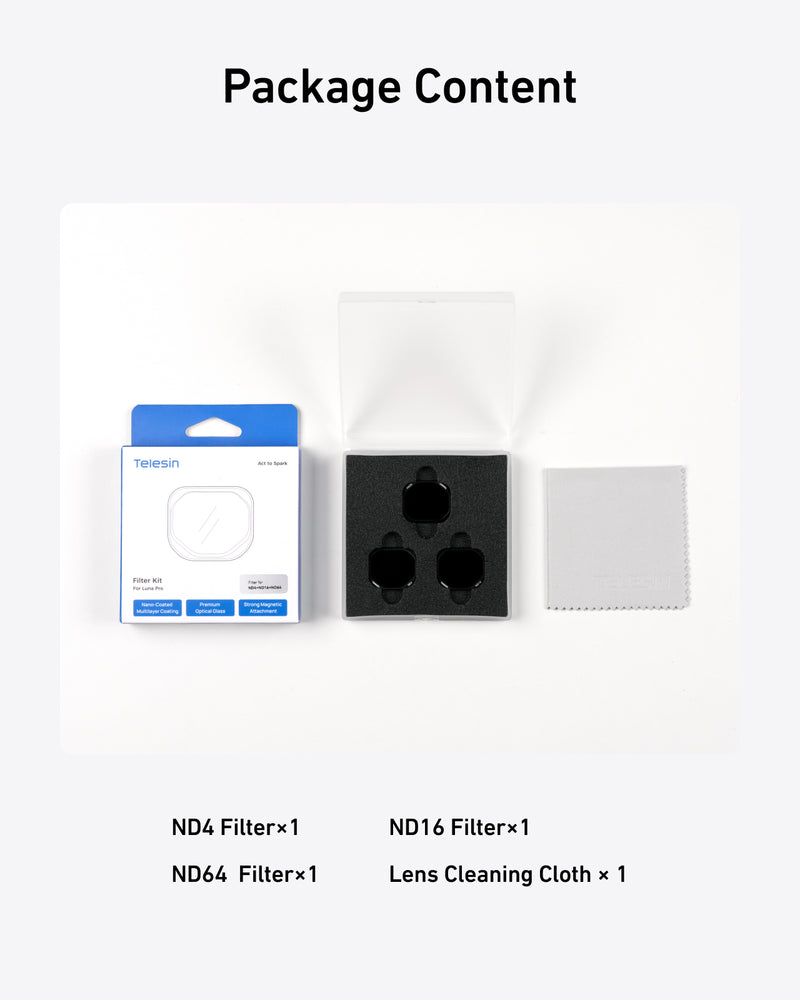 Telesin Luna Pro Filter Kit ND4 | ND16 | ND64