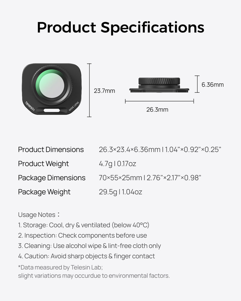 Telesin Wide-angle Lens for Luna Pro