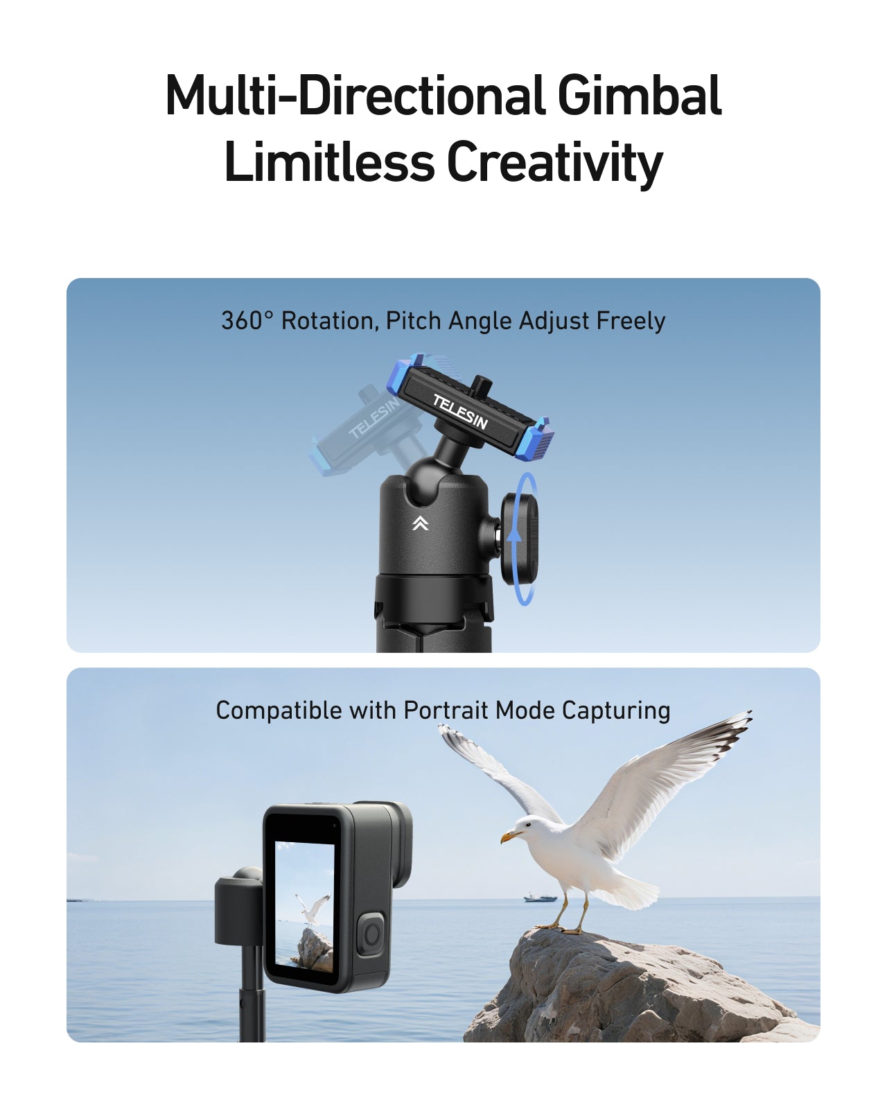 Mini Selfie Stick for GoPro 13 telesinstore