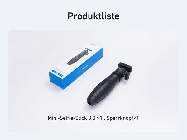 Telesin Mini Selfie Stick with Dual-Direction Magnetic Quick Release