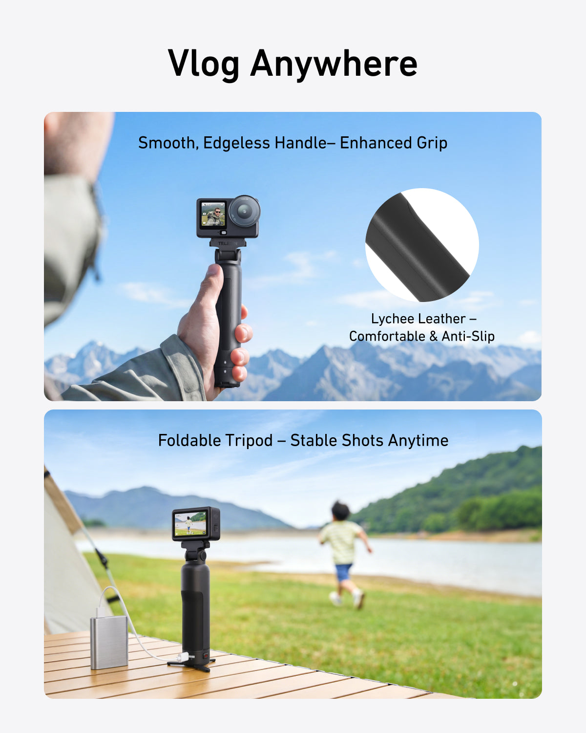 Telesin Handheld Charging Case for Action 6 /Action 5 Pro /Osmo 360