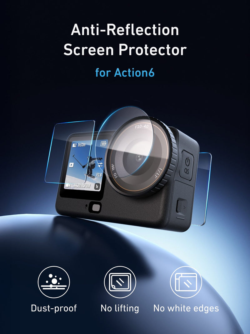 Telesin AR Tempered Glass Screen Protector for DJI Osmo Action 6