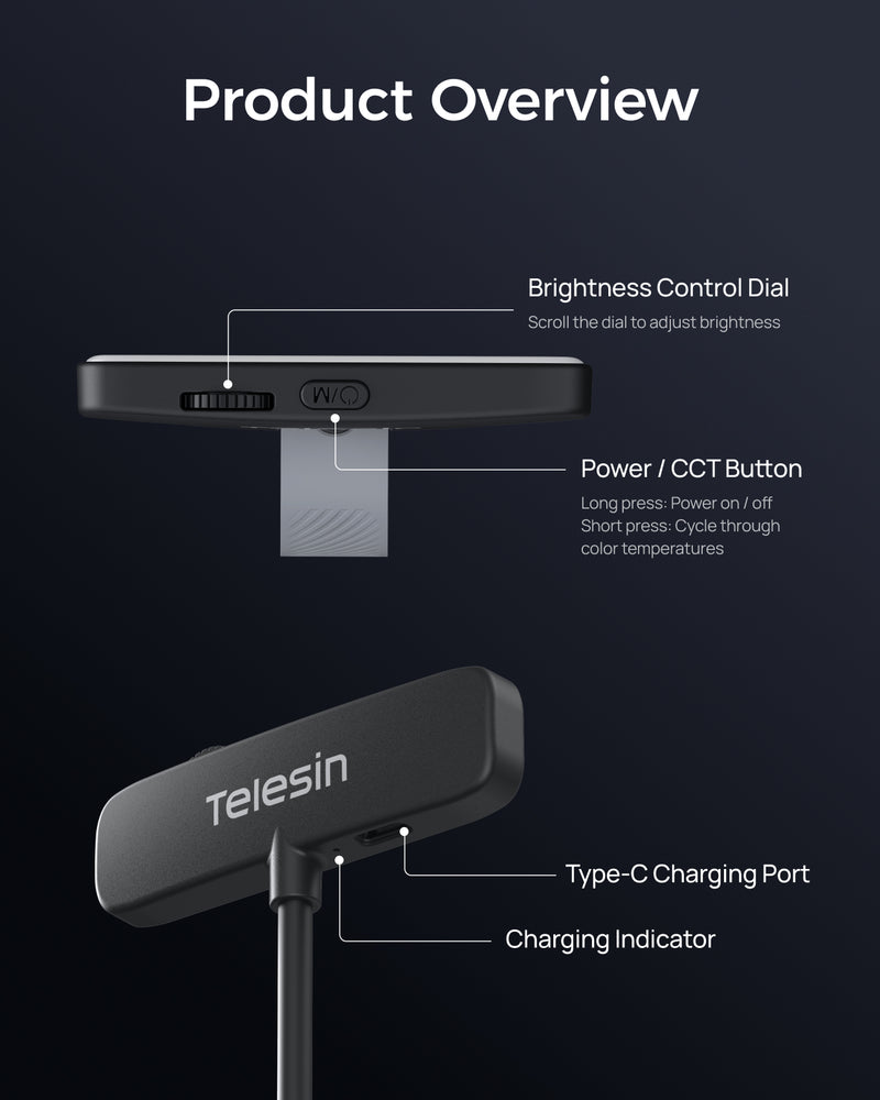 Telesin 2-in-1 Magnetic Fill Light for Phone