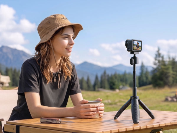 Telesin Mini Selfie Stick with Dual-Direction Magnetic Quick Release