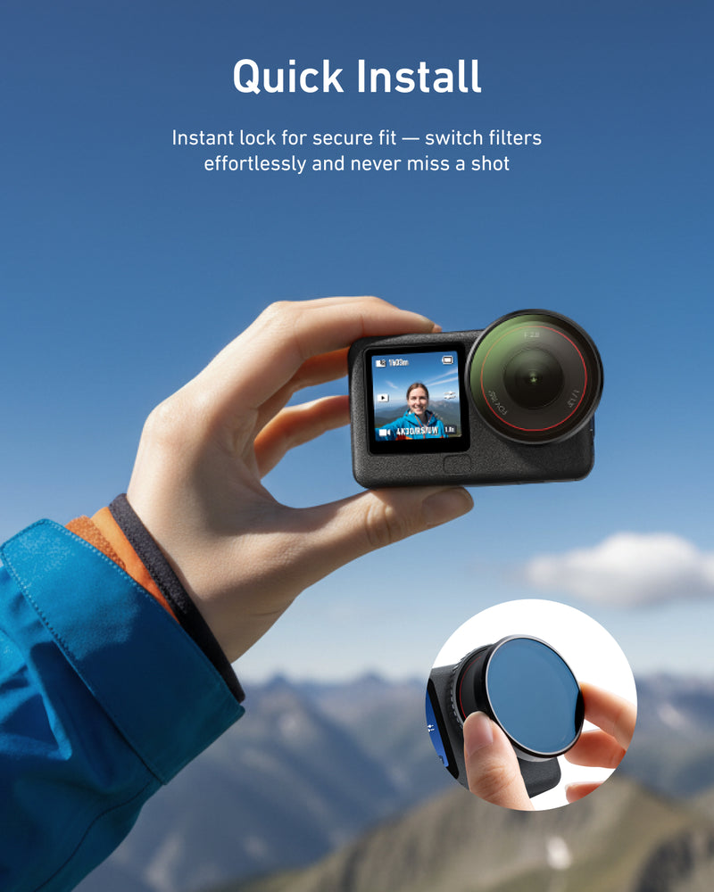 Filter Kits (CPL/ND8/16/32) for DJI Osmo Action 6