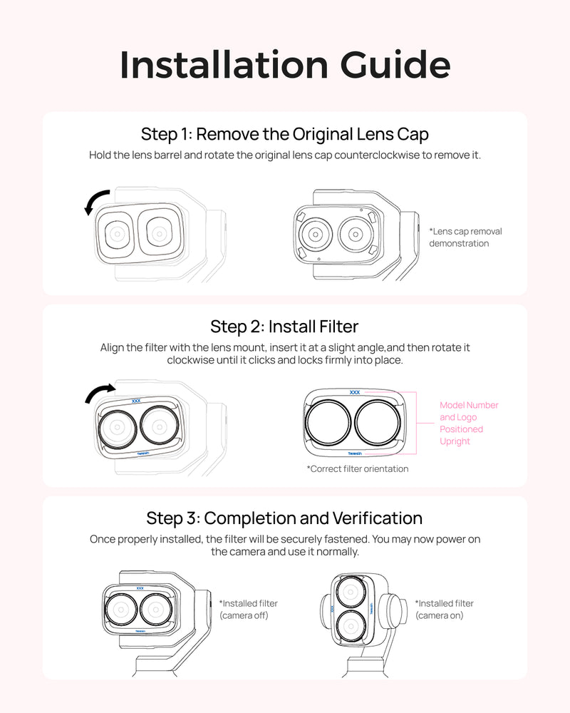 Telesin Cool Rose Filter for Pocket 4P