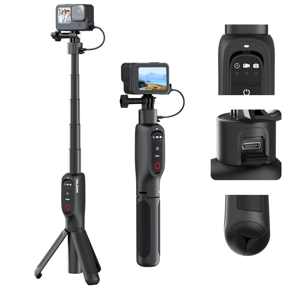 Telesin Shorty Rechargeable Selfie Stick