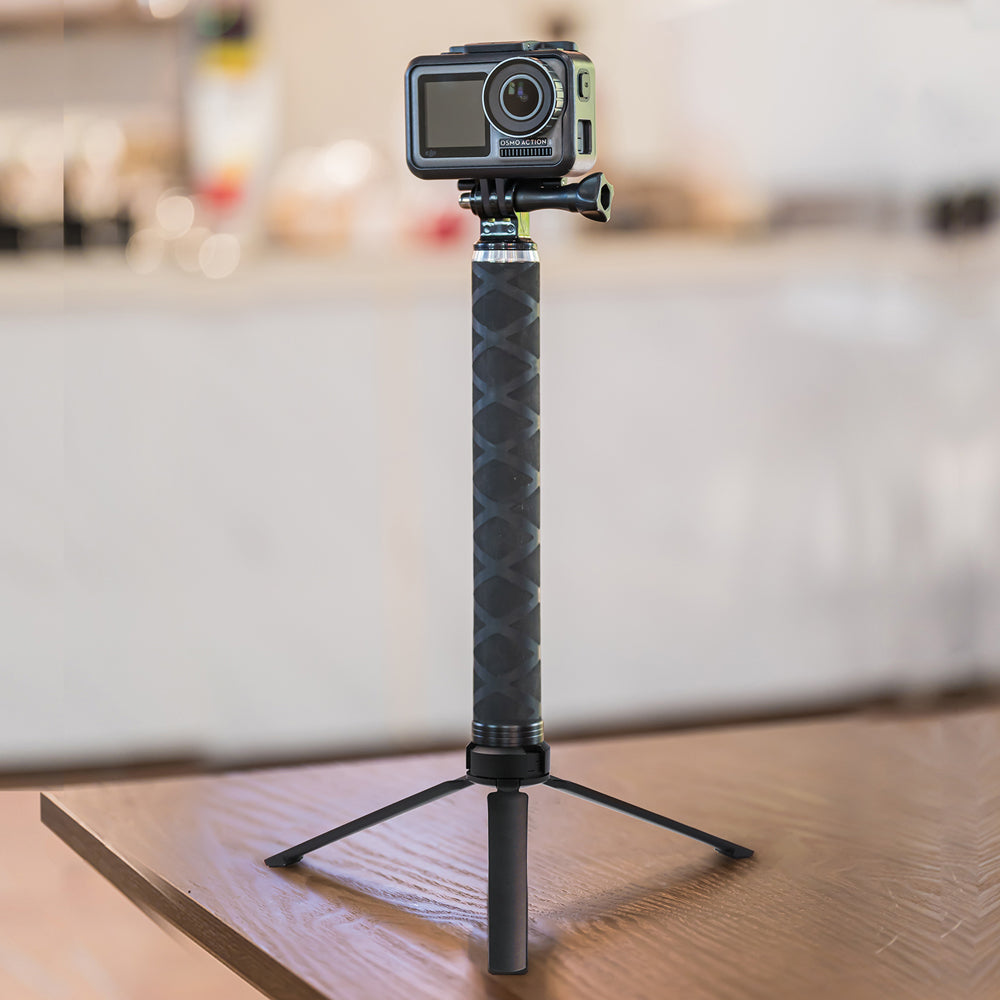 TELESIN 90cm Carbon Fiber Selfie Stick Aluminium Alloy Tripod