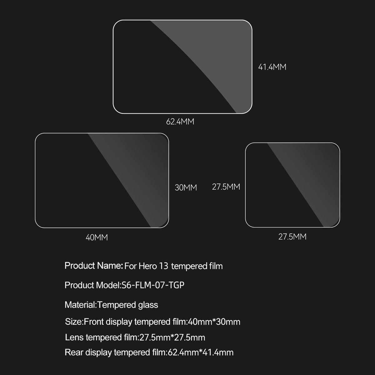 GP HERO 13 tempered film telesinstore