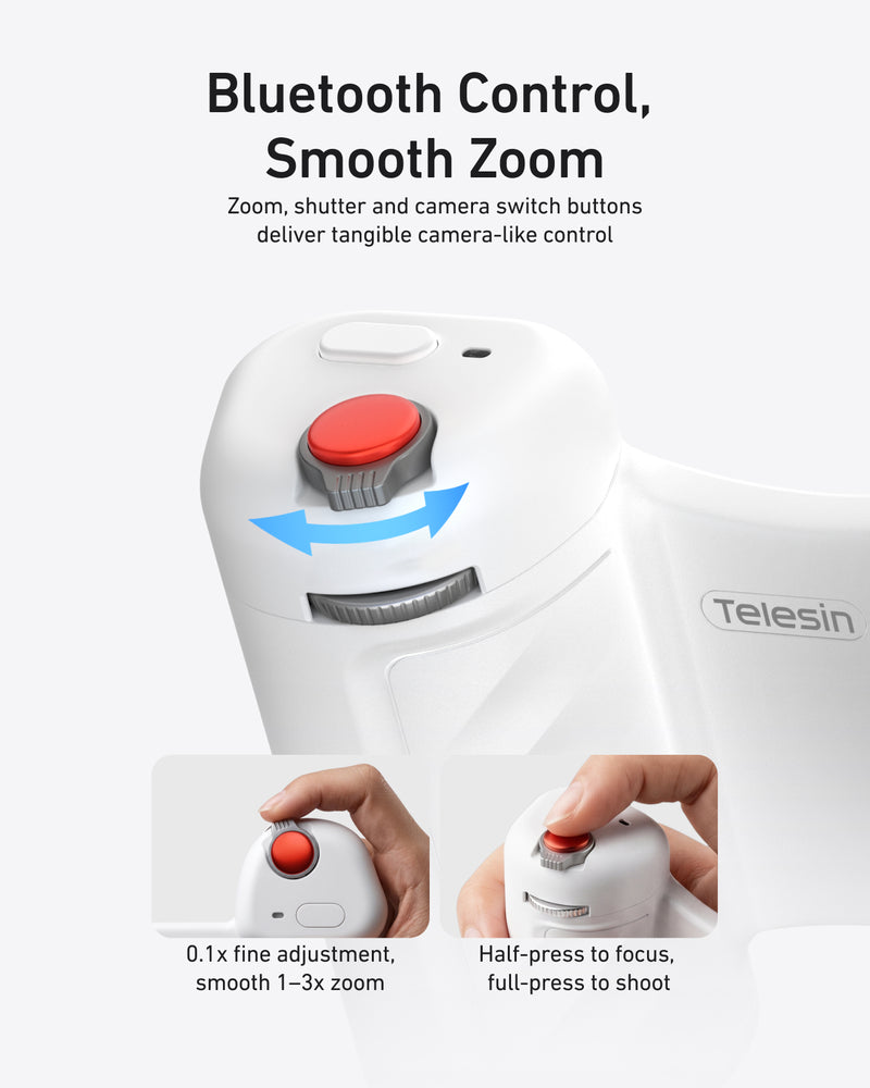 Telesin Fill-Light Selfie Handle for Smartphones