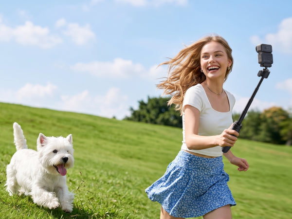 Telesin Mini Selfie Stick with Dual-Direction Magnetic Quick Release