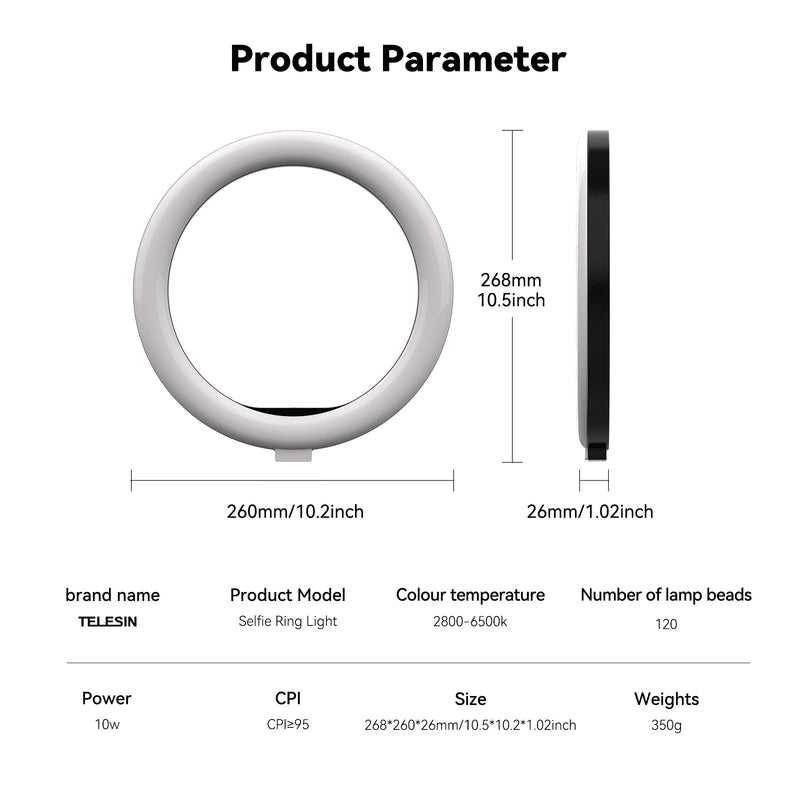 TELESIN Selfie Ring Light telesinstore