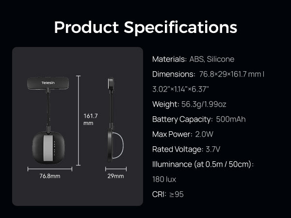 Telesin 2-in-1 Magnetic Fill Light for Phone