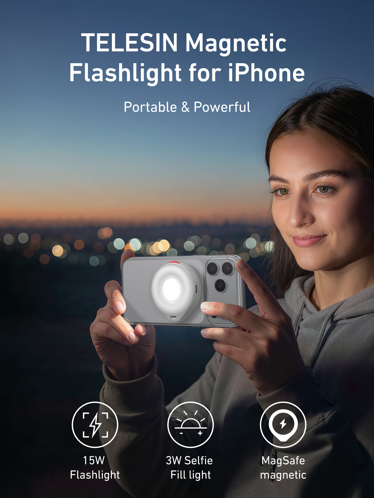 TELESIN Magnetic Flashlight for iPhone telesinstore