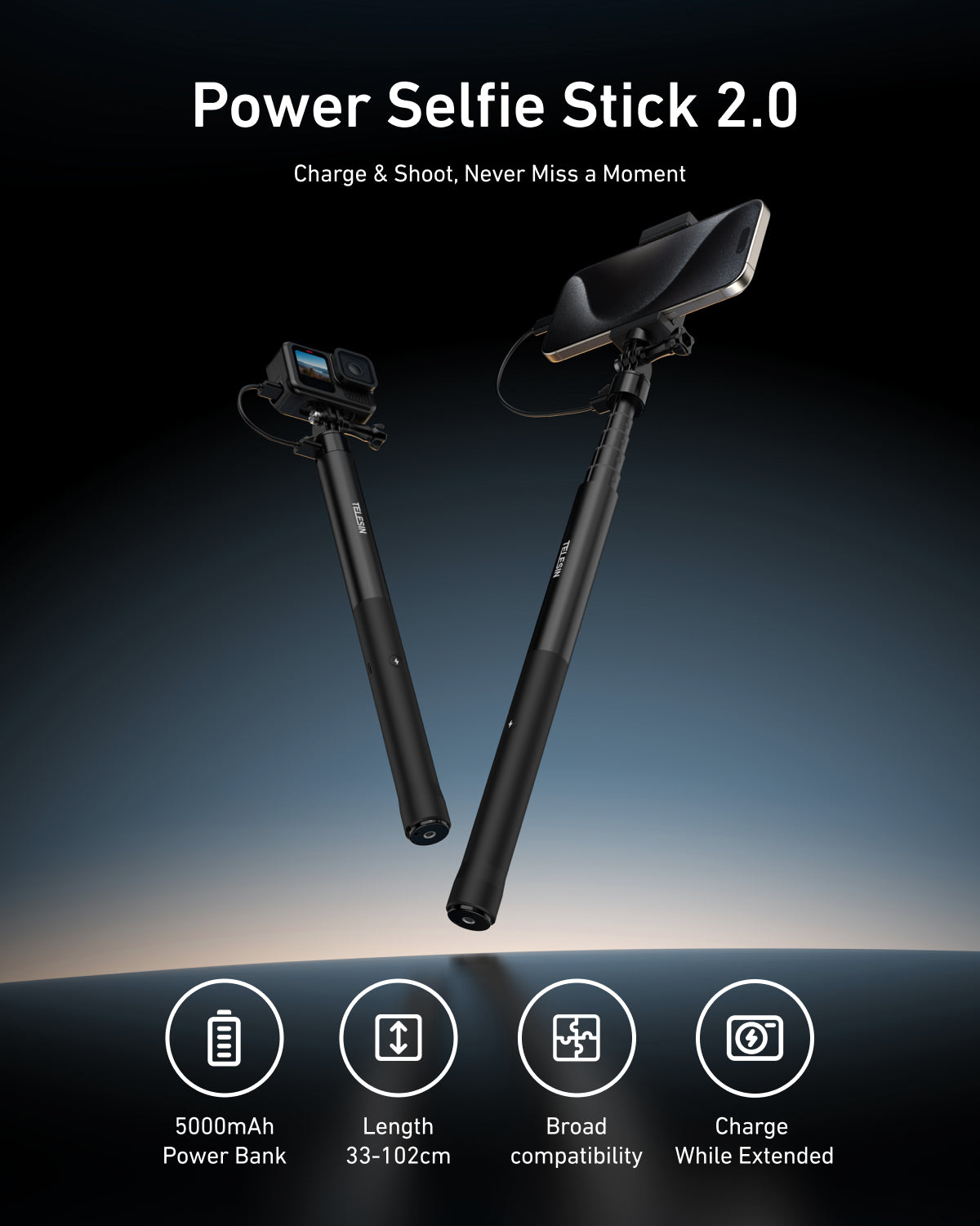 Power Selfie Stick 2.0 telesinstore