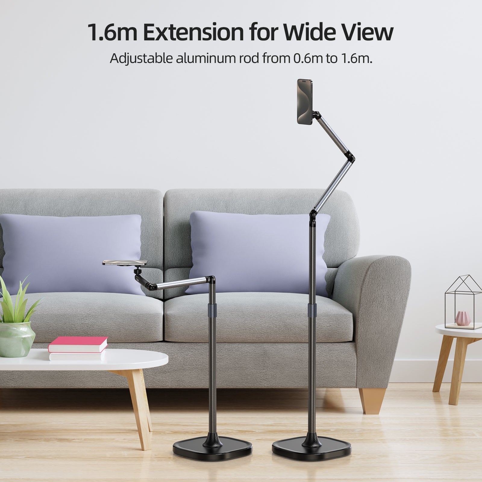 TELESIN mobile video/live shooting magnetic floor  stand telesinstore