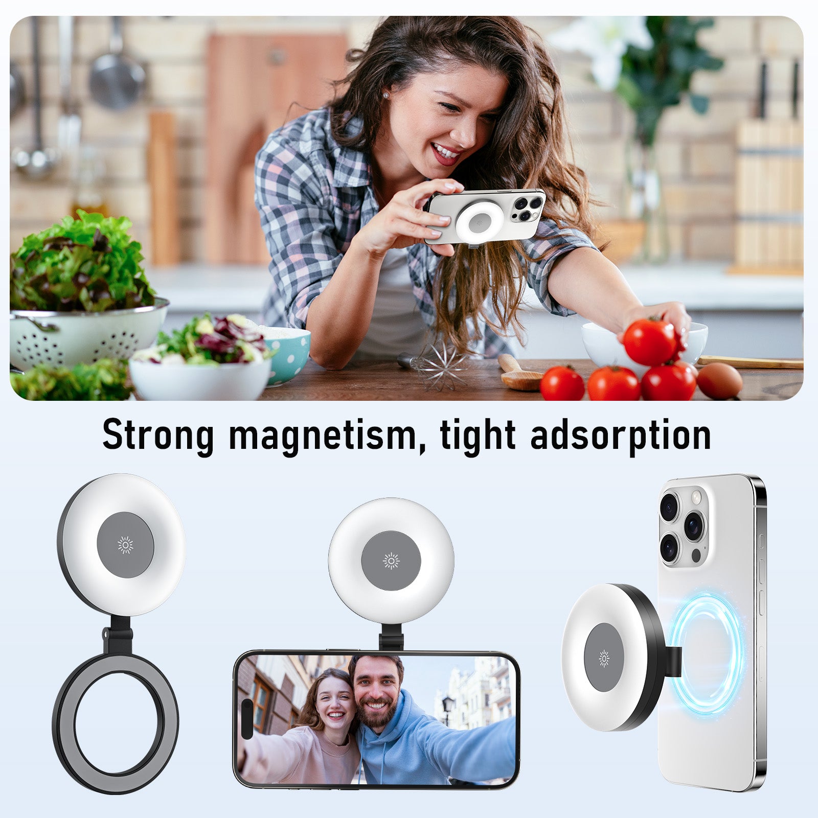 TELESIN Magnetic Rechargeable Fill Light for Phones