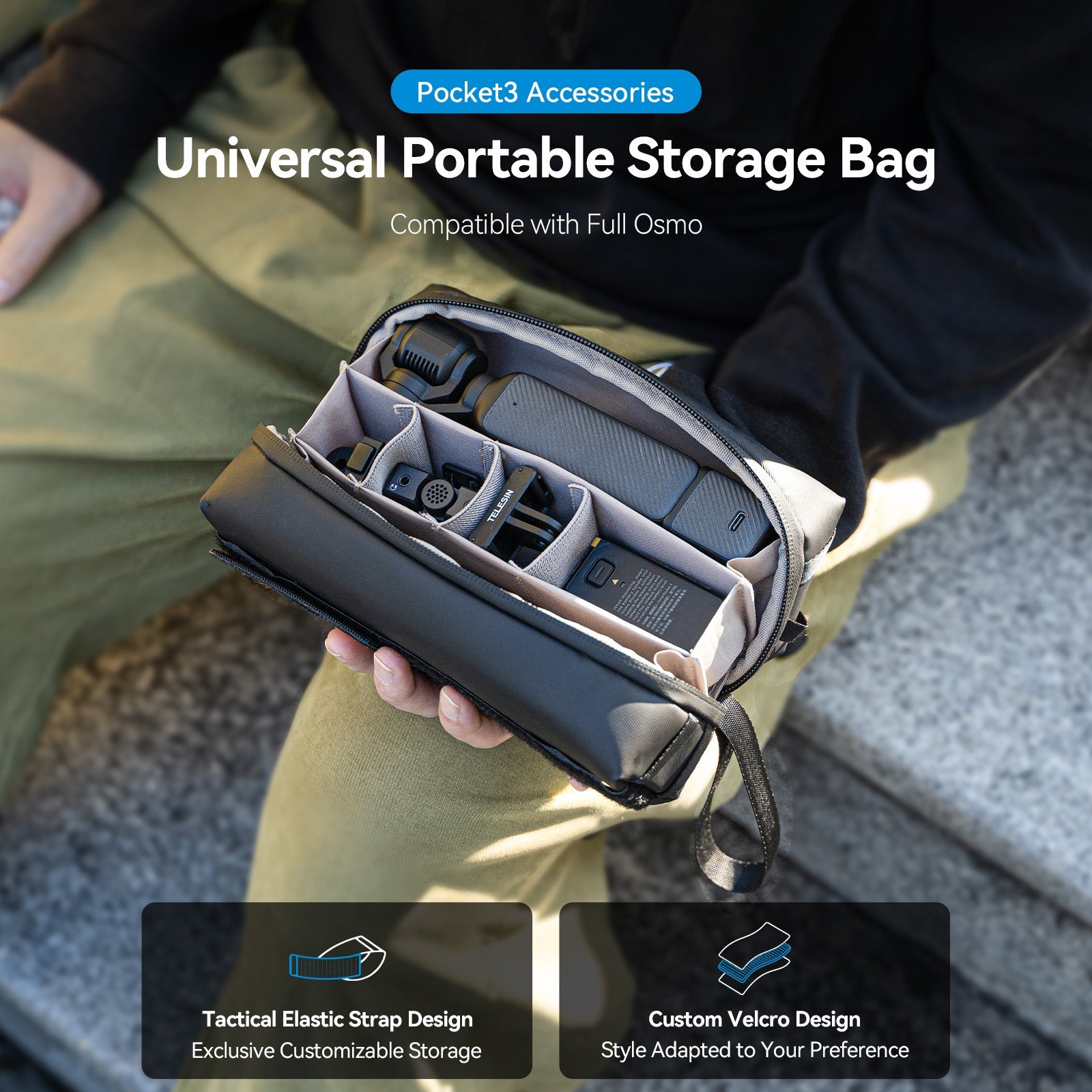 Telesin Universal Portable Storage Bag Compatible with Full Osmo telesinstore