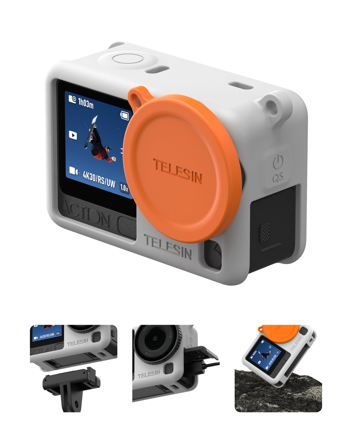 TELESIN Silicone Protective Case