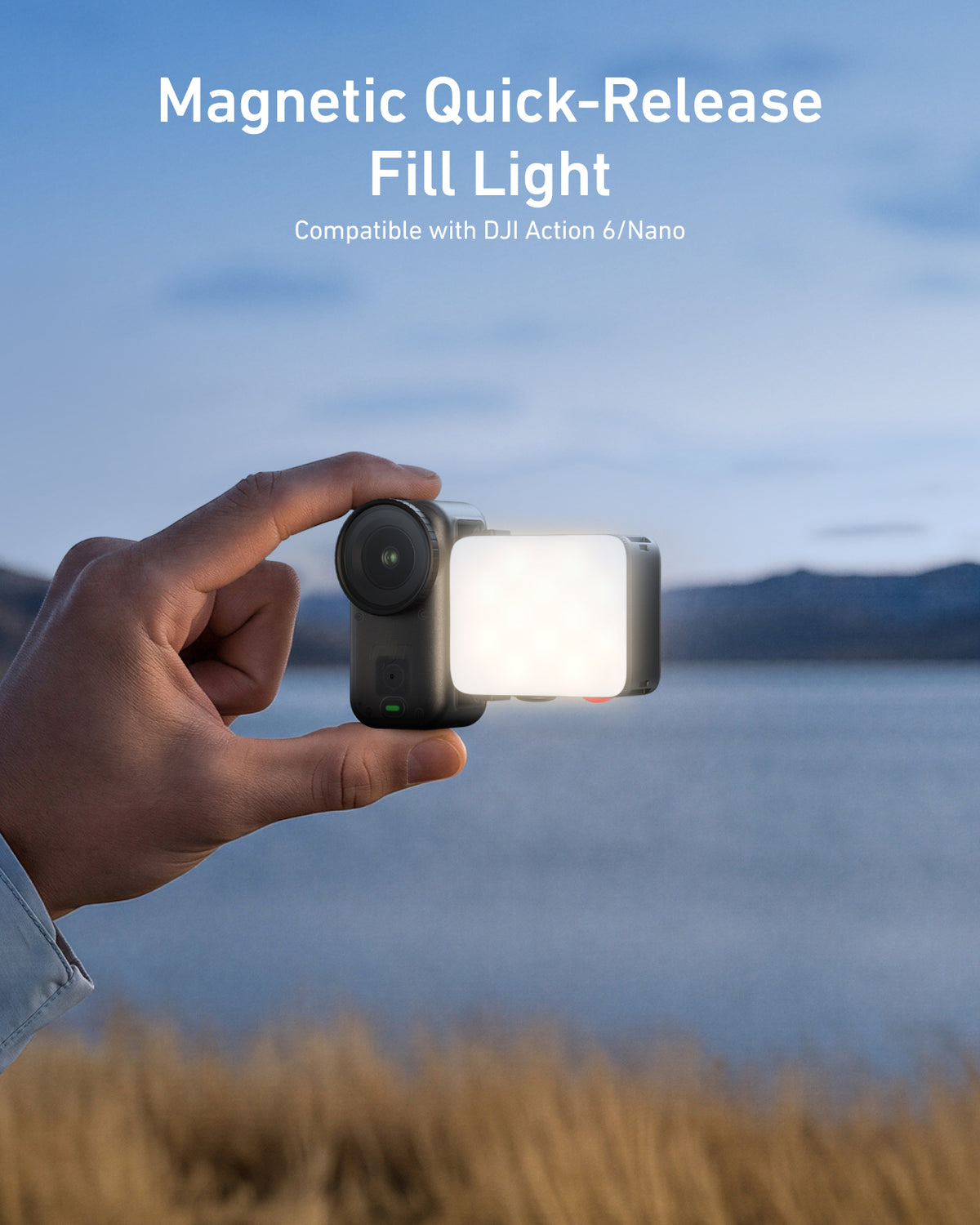 Telesin Magnetic Quick-Release Fill Light for DJI Action 6 / Nano