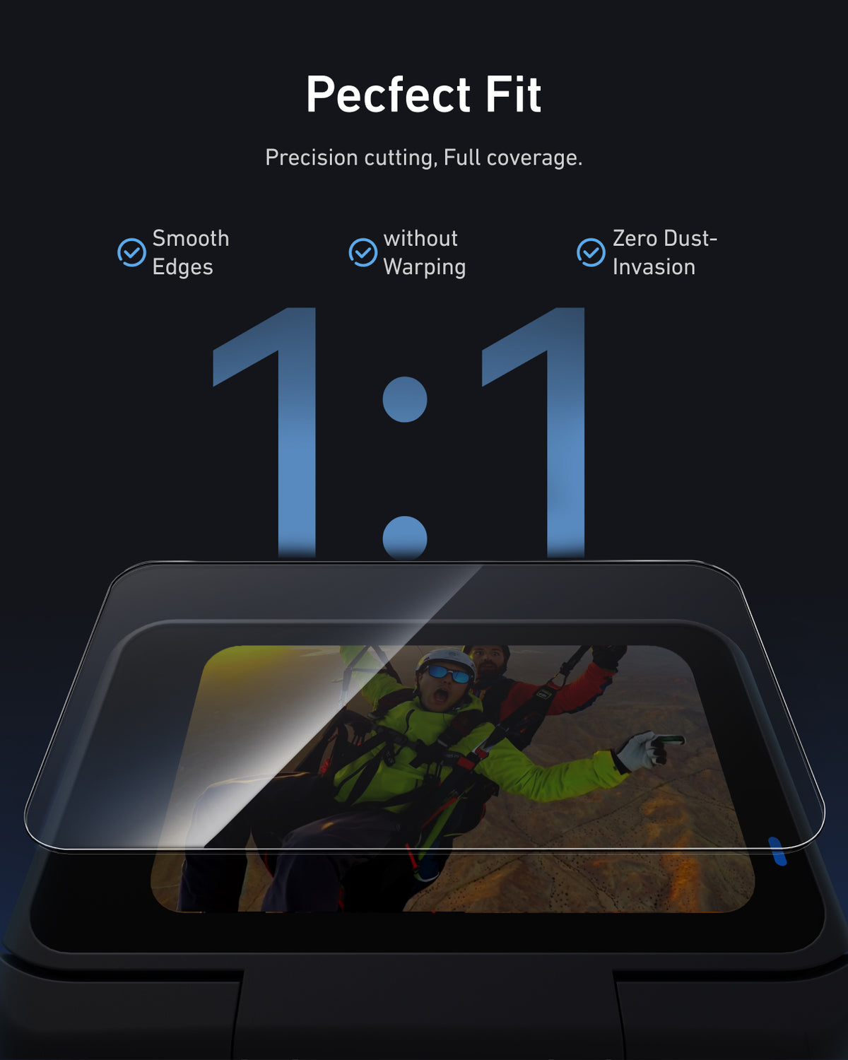Telesin Tempered Glass Screen Protector for Insta360 GO Ultra