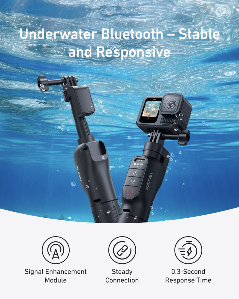 TELESIN Bluetooth Underwater Selfie Stick Tripod for GoPro telesinstore