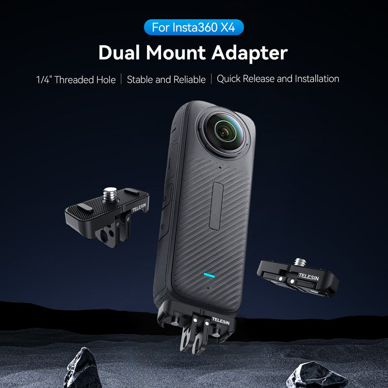 Telesin Dual Mount Adapter For Insta360 X4 telesinstore