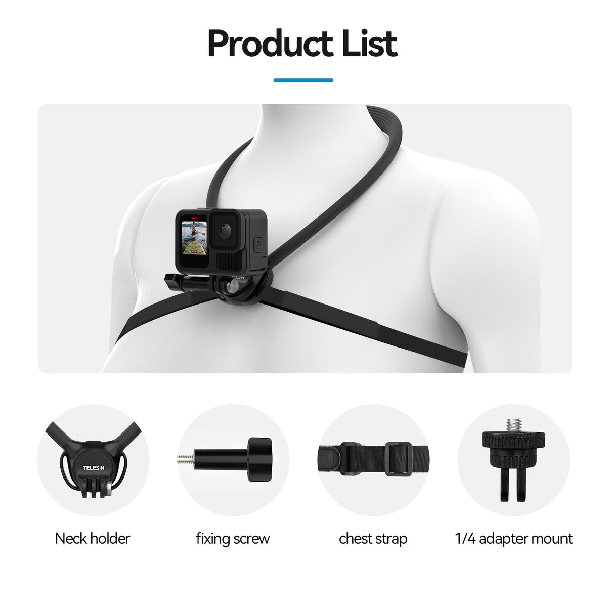 TELESIN Action Camera Neck Holder SE 2.0 telesinstore