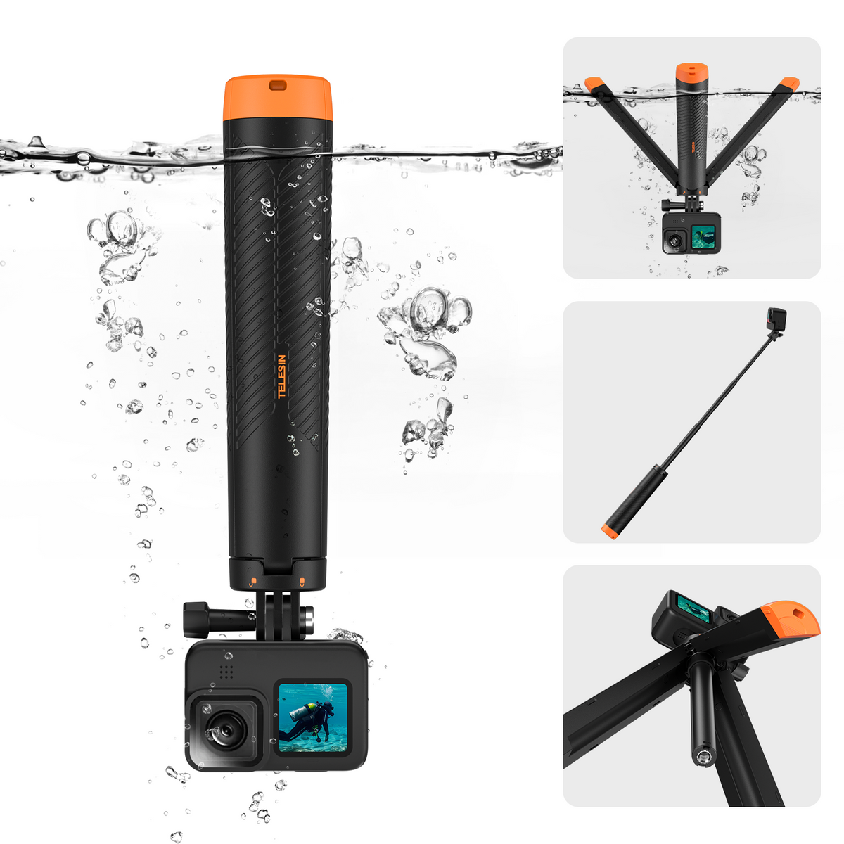 TELESIN Floating Tripod Selfie Stick telesinstore