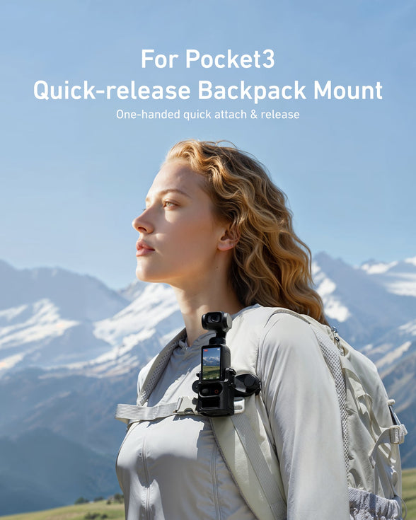 Telesin For Pocket3 Quick-release Backpack Mount telesinstore
