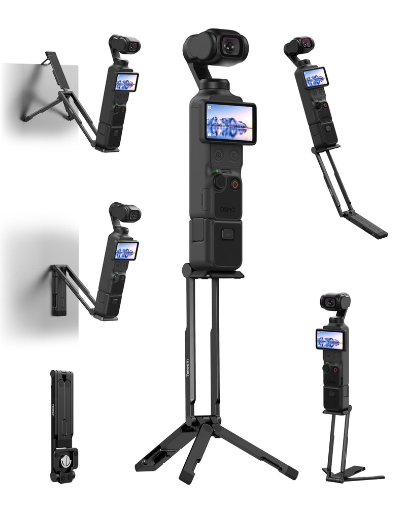 TELESIN Drehbarer, verstellbarer Selfie-Stick mit Stativ