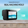 TELESIN tempered glass screen protector installed on GoPro Hero 13, showing full-screen coverage