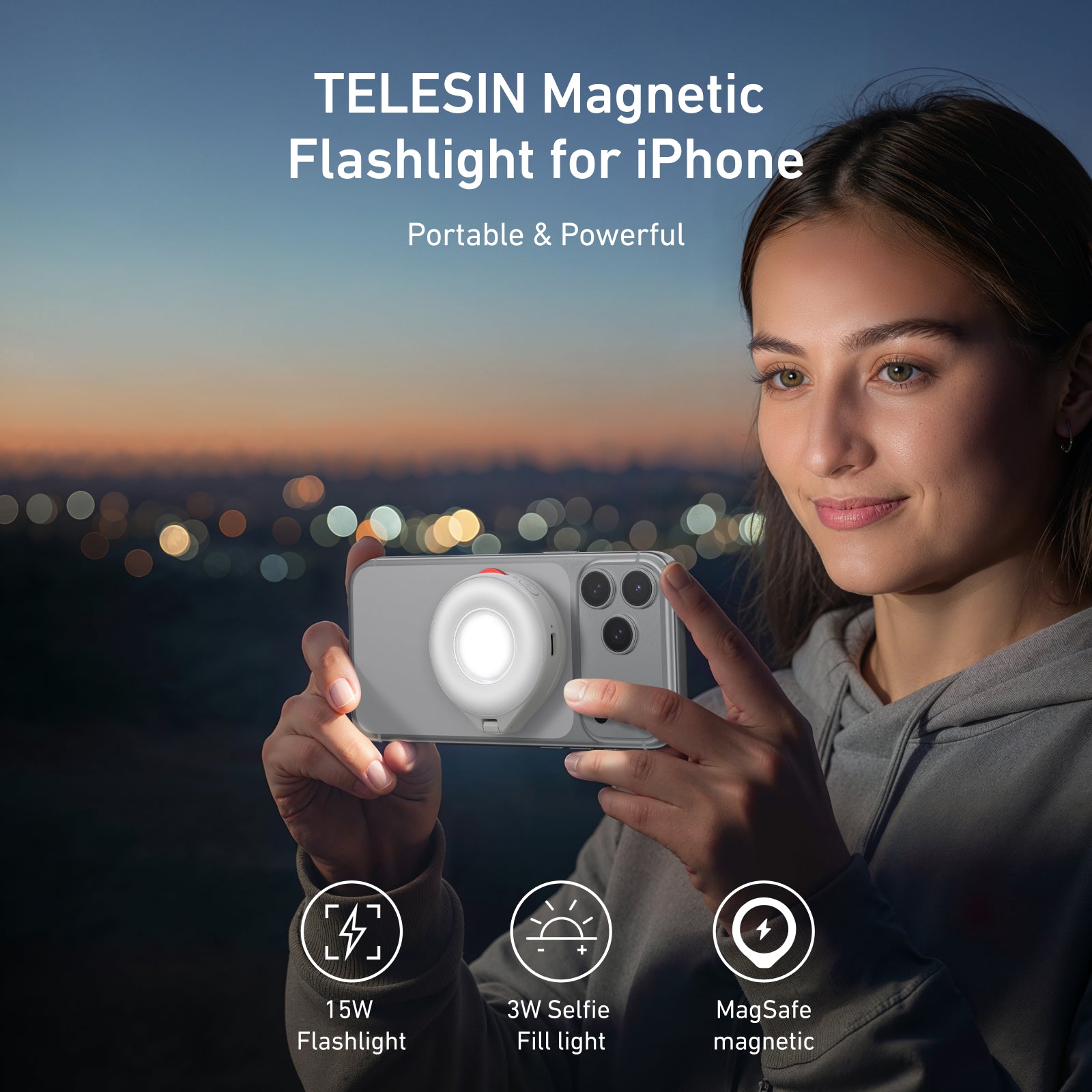 TELESIN Magnetic Flashlight for iPhone telesinstore