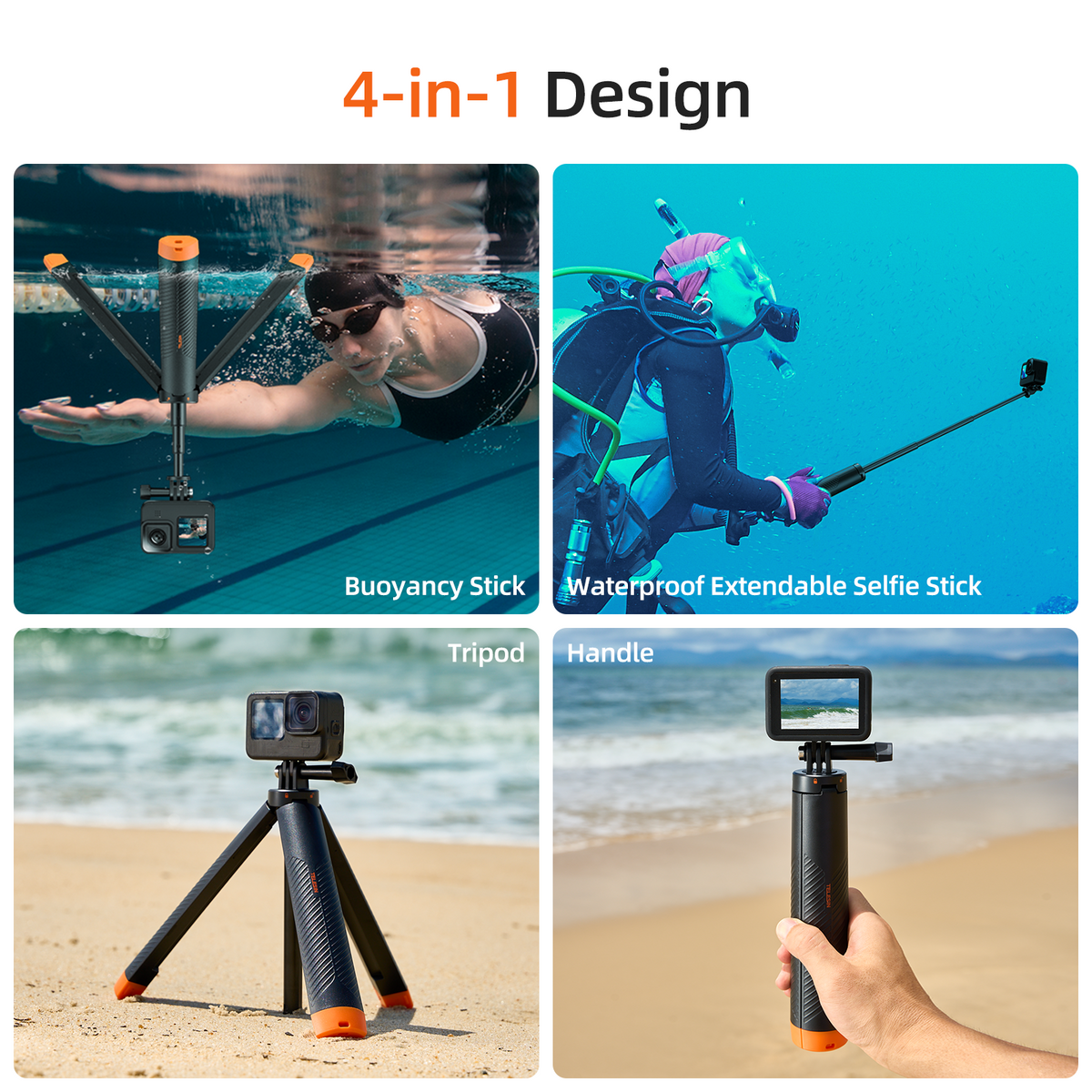 TELESIN Floating Tripod Selfie Stick telesinstore